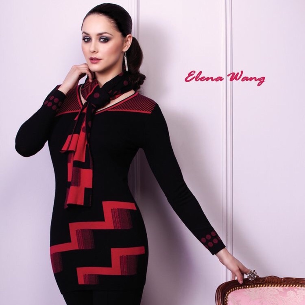 Elena Wang Tunic & Scarf